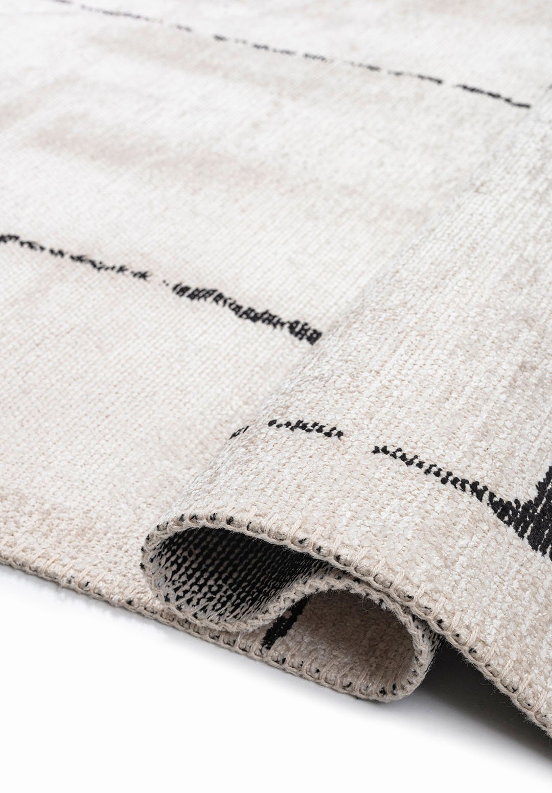 TRACE Чёрный - Экрю Ковер